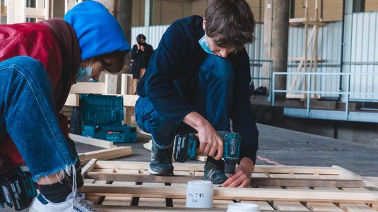 Prefabrication, ALICE, La Rasude, Lausanne. © Jamani Caillet / 2021 EPFL