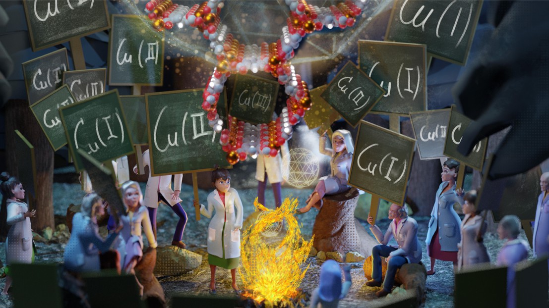 Chemists voting on the oxidation states of metal-organic frameworks. Credit: David Abbasi Pérez.