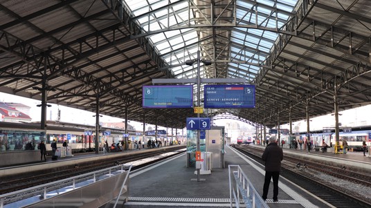 IThe canopy covering the Lausanne train station was completed in 1912.  © J.Desruelles/EPFL