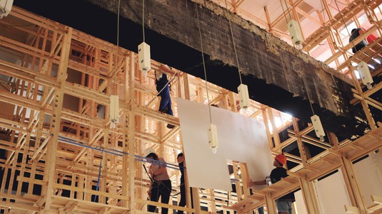 The construction of HOUSE 3.© EPFL / ALICE