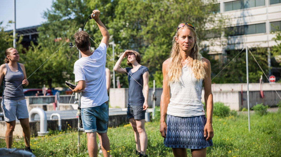 A. Kahl (right), X. Buchwalder (center), F. Gerber (right), A. Riedhauser (left). © J.Caillet/EPFL