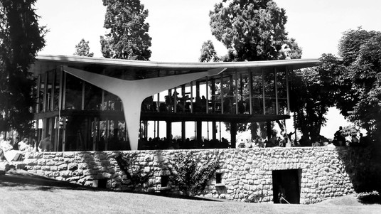 The mezzanine in the East. © Arch. départ. de la Haute-Savoie, fonds Maurice Novarina/EPFL-TSAM