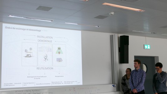 The students presented their projects last Tuesday. © Celia Luterbacher/EPFL