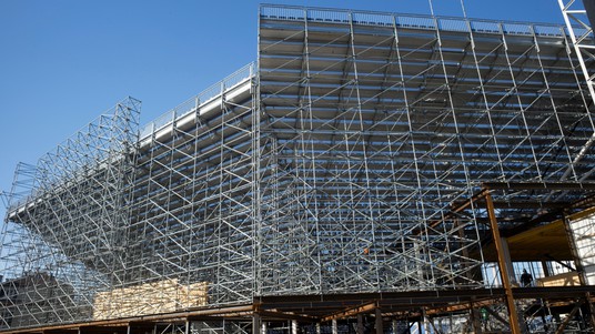 Visit of the construction site of the 2019 Fête des Vignerons. © Alexandre Buttler/EPFL