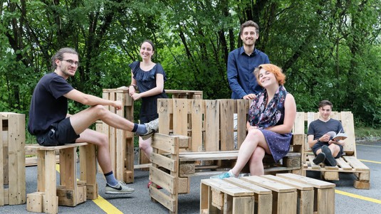 Léo Benjamin, Delphine Klumpp, Alexis Barrou, Elise Hautefaye, Thomas Vila. © Alain Herzog