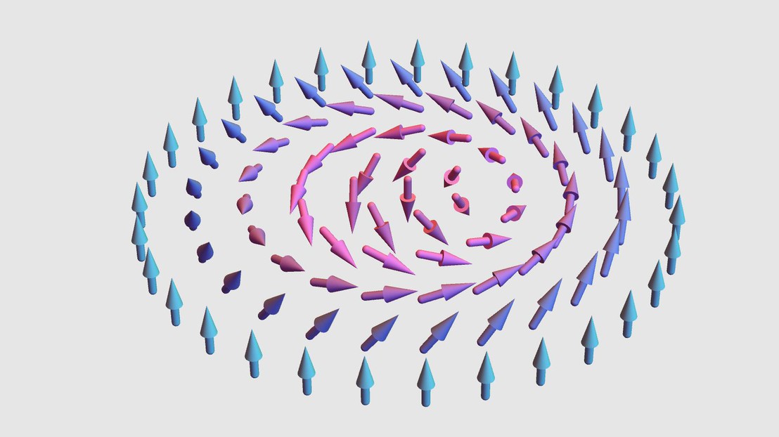 Spin configuration of a skyrmion. Credit: Ping Huang (XJTU)